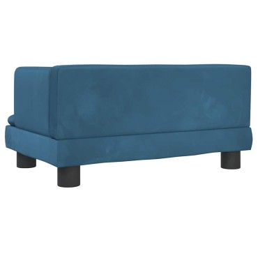 vidaXL Καναπές Παιδικός Μπλε 60x40x30cm από Βελούδο 1 τεμ.
