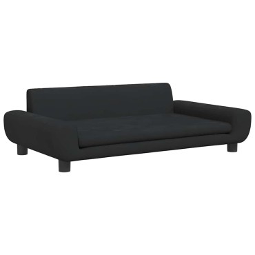 vidaXL Καναπές Παιδικός Μαύρο 100x54x33cm από Βελούδο 1 τεμ.