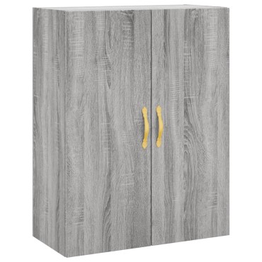 vidaXL Ντουλάπι Γκρι Sonoma 69,5x34x180cm Επεξεργασμένο Ξύλο 1 τεμ.