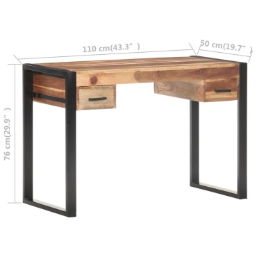 vidaXL Γραφείο 110x50x76cm από Μασίφ Ξύλο 1 τεμ.