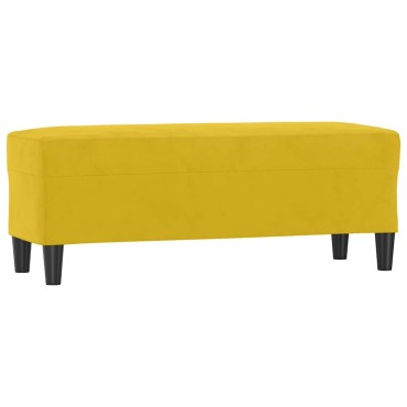 vidaXL Πάγκος Κίτρινο 100x35x41cm Βελούδινος 1 τεμ.