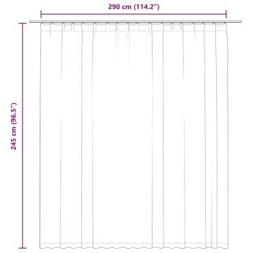 vidaXL Κουρτίνα Συσκότισης με Γάντζους Μαύρη 290x245cm