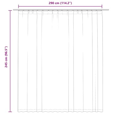 vidaXL Κουρτίνα Συσκότισης με Γάντζους Μπεζ 290x245cm