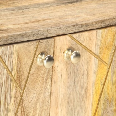vidaXL Ντουλάπι με Συρτάρια 118x30x75cm από Μασίφ Ξύλο Μάνγκο 1 τεμ.