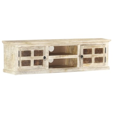 vidaXL Έπιπλο Τηλεόρασης 130x30x36cm από Μασίφ Ξύλο Μάνγκο