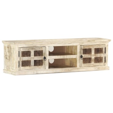 vidaXL Έπιπλο Τηλεόρασης 130x30x36cm από Μασίφ Ξύλο Μάνγκο