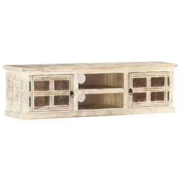 vidaXL Έπιπλο Τηλεόρασης 130x30x36cm από Μασίφ Ξύλο Μάνγκο