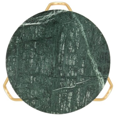 vidaXL Τραπεζάκι Σαλονιού Πράσινο 40x40x40cm Πέτρα με Μαρμάρινη Υφή 1 τεμ.
