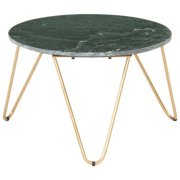 vidaXL Τραπεζάκι Σαλονιού Πράσινο 65x65x42cm Πέτρα με Μαρμάρινη Υφή 1 τεμ.