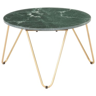 vidaXL Τραπεζάκι Σαλονιού Πράσινο 65x65x42cm Πέτρα με Μαρμάρινη Υφή 1 τεμ.