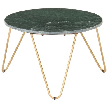 vidaXL Τραπεζάκι Σαλονιού Πράσινο 65x65x42cm Πέτρα με Μαρμάρινη Υφή 1 τεμ.