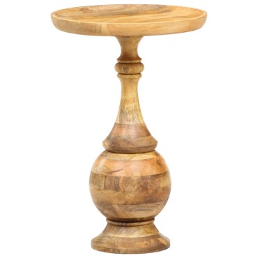 vidaXL Τραπεζάκι Βοηθητικό Στρογγυλό 43x43x66cm Μασίφ Ξύλο Μάνγκο 1 τεμ.