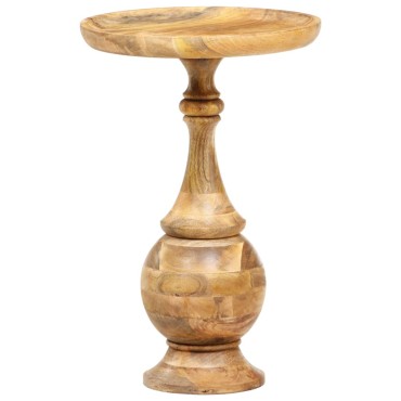 vidaXL Τραπεζάκι Βοηθητικό Στρογγυλό 43x43x66cm Μασίφ Ξύλο Μάνγκο 1 τεμ.