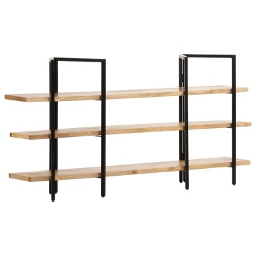vidaXL Βιβλιοθήκη με 3 Επίπεδα 160x31x80cm Μασίφ Ξύλο Μάνγκο 1 τεμ.