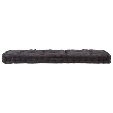 vidaXL Μαξιλάρα Δαπέδου / Παλέτας Μαύρη 120x40x7cm Βαμβακερή