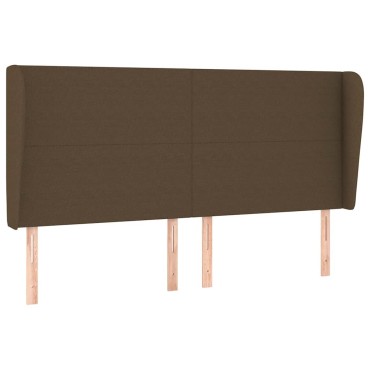 vidaXL Κεφαλάρι με Πτερύγια Σκούρο Καφέ 163x23x118/128cm Υφασμάτινο 1 τεμ.