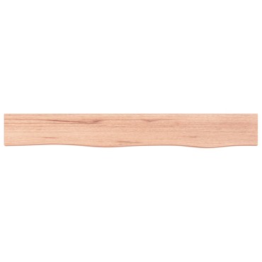 vidaXL Ράφι Τοίχου Ανοιχτό Καφέ 80x10x4cm Επεξεργ. Μασίφ Ξύλο Δρυός 1 τεμ.