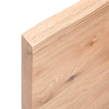 vidaXL Ράφι Τοίχου Ανοιχτό Καφέ 80x10x4cm Επεξεργ. Μασίφ Ξύλο Δρυός 1 τεμ.