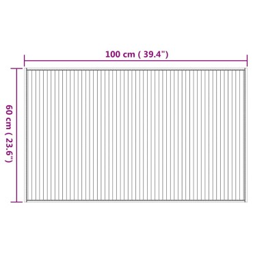 vidaXL Χαλί Ορθογώνιο Φυσικό 60x100cm Μπαμπού