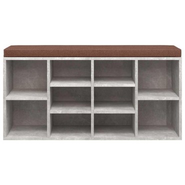vidaXL Παπουτσοθήκη Γκρι Σκυρ. 103x30x48cm από Επεξεργασμένο Ξύλο 1 τεμ.