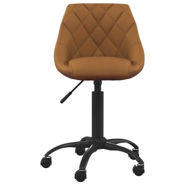 vidaXL Καρέκλα Τραπεζαρίας Καφέ Βελούδινη 44x46x(67,5-79)cm 1 τεμ.