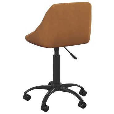 vidaXL Καρέκλα Τραπεζαρίας Καφέ Βελούδινη 44x46x(67,5-79)cm 1 τεμ.