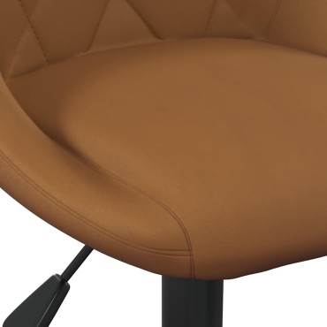 vidaXL Καρέκλα Τραπεζαρίας Καφέ Βελούδινη 44x46x(67,5-79)cm 1 τεμ.