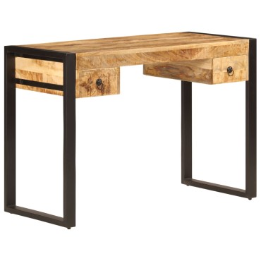 vidaXL Γραφείο με 2 Συρτάρια 110x50x77cm από Μασίφ Ξύλο Μάνγκο 1 τεμ.