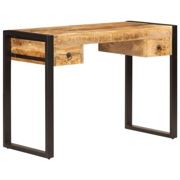 vidaXL Γραφείο με 2 Συρτάρια 110x50x77cm από Μασίφ Ξύλο Μάνγκο 1 τεμ.