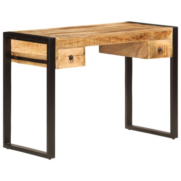vidaXL Γραφείο με 2 Συρτάρια 110x50x77cm από Μασίφ Ξύλο Μάνγκο 1 τεμ.