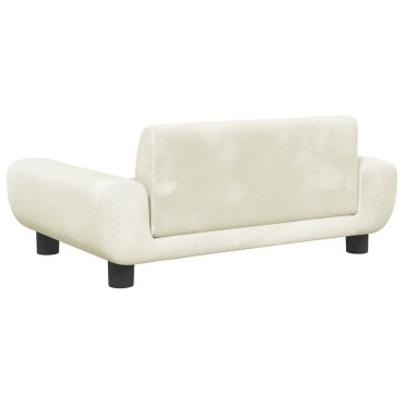 vidaXL Καναπές Παιδικός Κρεμ 70x45x33cm Βελούδινος 1 τεμ.
