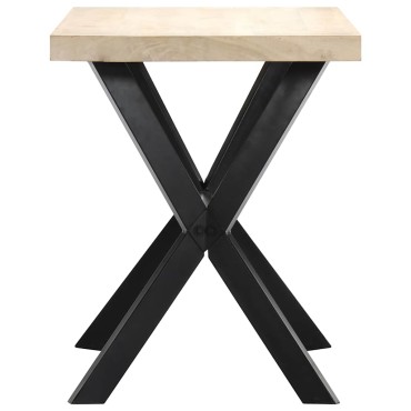 vidaXL Τραπεζαρία Λευκή 120x60x75cm από Μασίφ Ξύλο Μάνγκο 1 τεμ.