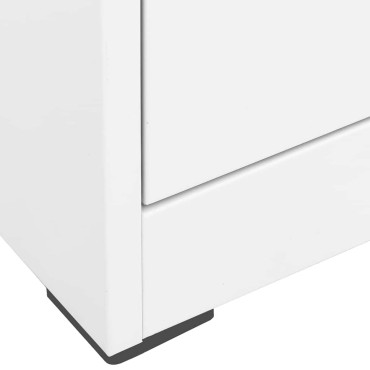 vidaXL Αρχειοθήκη Λευκή 46x62x102,5cm από Ατσάλι 1 τεμ.