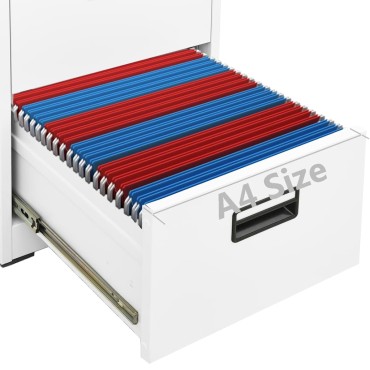 vidaXL Αρχειοθήκη Λευκή 46x62x102,5cm από Ατσάλι 1 τεμ.