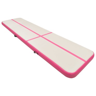 vidaXL Στρώμα Ενόργανης Φουσκωτό Ροζ 800 x 100 x 15 εκ. PVC με Τρόμπα