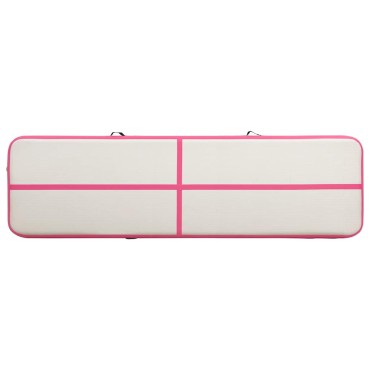 vidaXL Στρώμα Ενόργανης Φουσκωτό Ροζ 800 x 100 x 15 εκ. PVC με Τρόμπα