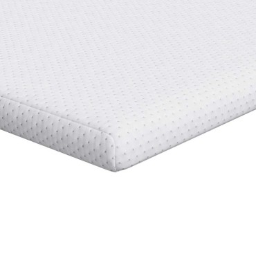vidaXL Στρώμα επικάλυψης Λευκό 70 x 200 cm Υφασμα Jacquard