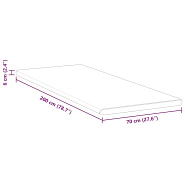 vidaXL Στρώμα επικάλυψης Λευκό 70 x 200 cm Υφασμα Jacquard