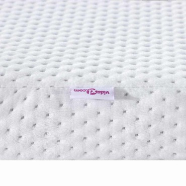 vidaXL Στρώμα επικάλυψης Λευκό 70 x 200 cm Υφασμα Jacquard