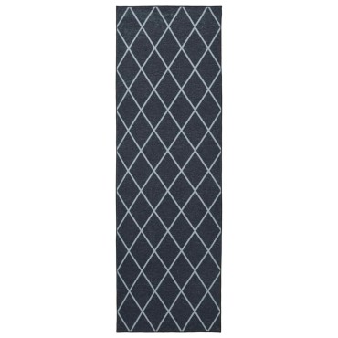 vidaXL Χαλί Runner ORIZ 1150 gsm Μαύρο δίχτυ σχέδιο