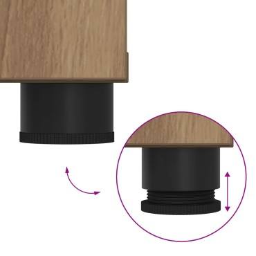 vidaXL Παγκάκι Χαλωρίου Τεχνίτικη Δρυς 60x38x46 εκ 1 τεμ.