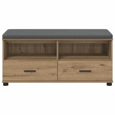 vidaXL Πάγκος Παπουτσιών με Μαξιλάρι Artisan Δρυς 100x38x46 εκ 1 τεμ.