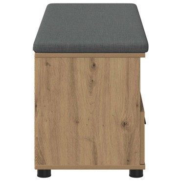 vidaXL Πάγκος Παπουτσιών με Μαξιλάρι Artisan Δρυς 100x38x46 εκ 1 τεμ.