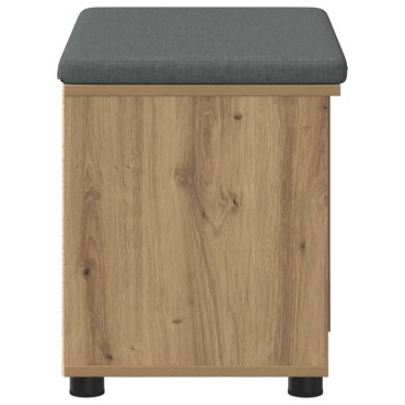 vidaXL Πάγκος Παπουτσιών με Μαξιλάρι Artisan Δρυς 60x38x46 εκ 1 τεμ.