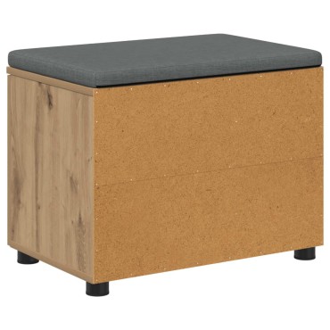 vidaXL Πάγκος Παπουτσιών με Μαξιλάρι Artisan Δρυς 60x38x46 εκ 1 τεμ.