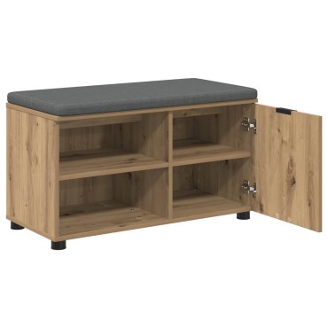 vidaXL Πάγκος Παπουτσιών με Μαξιλάρι Artisan Δρυς 80x38x46cm 1 τεμ.