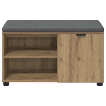 vidaXL Πάγκος Παπουτσιών με Μαξιλάρι Artisan Δρυς 80x38x46cm 1 τεμ.