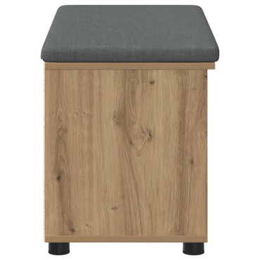 vidaXL Πάγκος Παπουτσιών με Μαξιλάρι Artisan Δρυς 80x38x46cm 1 τεμ.