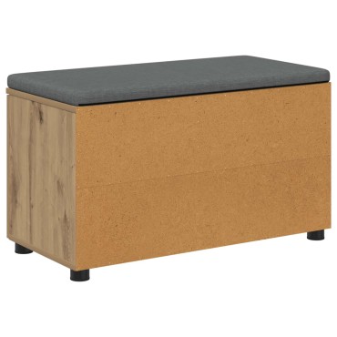 vidaXL Πάγκος Παπουτσιών με Μαξιλάρι Artisan Δρυς 80x38x46cm 1 τεμ.