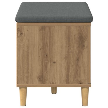 vidaXL Πάγκος Παπουτσιών με Μαξιλάρι Artisan Δρυς 60x38x46 εκ 1 τεμ.